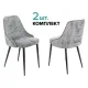 Стул для кухни KF-5_2 комплект 2шт серый Light 19 металл черный на ножках (KF-5/LT19_2) главное фото в маленьком размере
