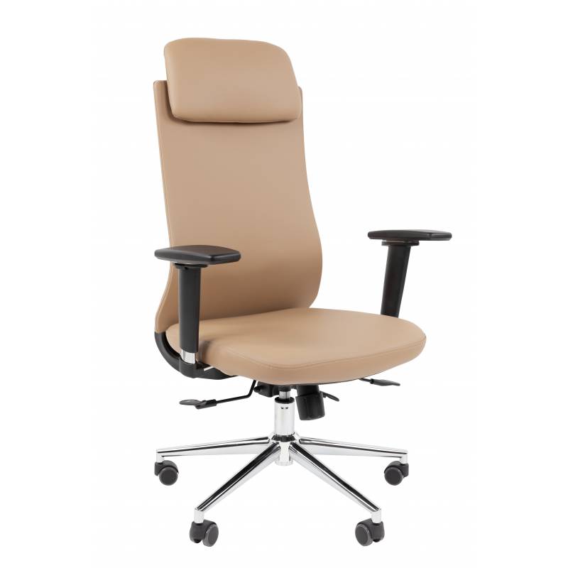 Кресло руководителя Chairman 500LUX Россия экокожа бежевый главное фото