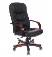 Кресло руководителя Бюрократ T-9908/WALNUT черный кожа крестовина металл